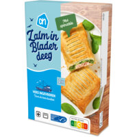 Een afbeelding van AH Zalm in bladerdeeg met spinazie