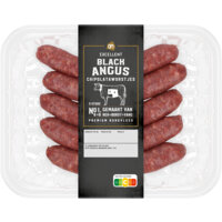 Een afbeelding van AH Excellent Black angus chipolataworstjes