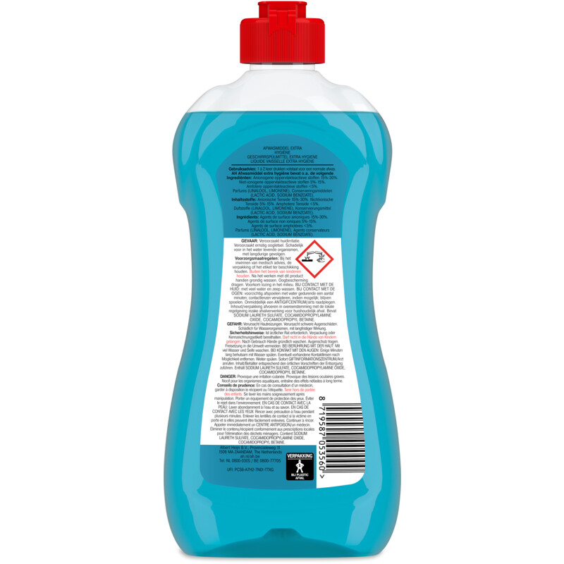 Een afbeelding van AH Afwasmiddel extra hygiëne
