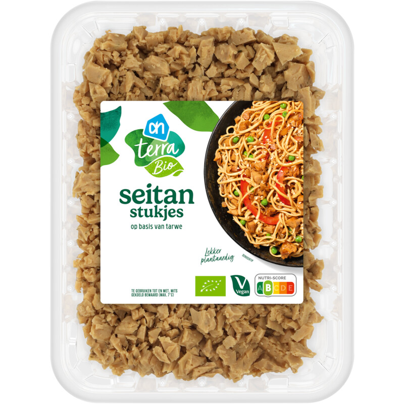 Een afbeelding van AH Terra Biologische seitan stukjes