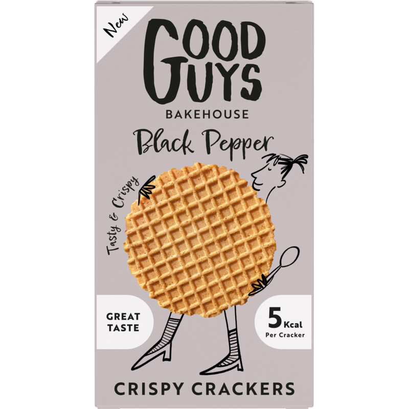 Een afbeelding van Good guys bakehouse Crispy crackers black pepper
