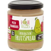 Een afbeelding van Love my veggies Biolgische fruitspread peer&framboos 6m+