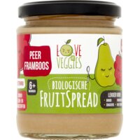 Een afbeelding van Love my veggies Biolgische fruitspread peer&framboos 6m+
