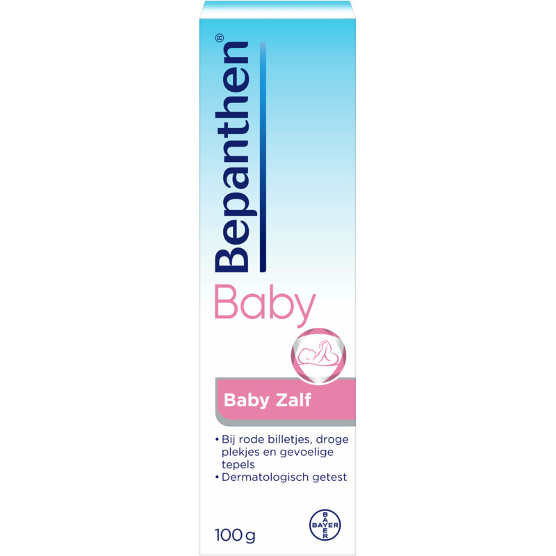 Een afbeelding van Bepanthen Baby zalf bij rode babybilletjes