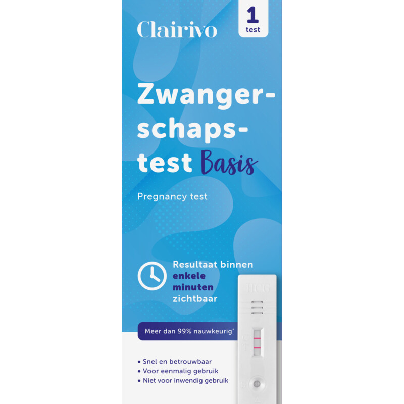 Een afbeelding van Clairivo Zwangerschapstest cassette
