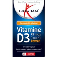 Een afbeelding van Lucovitaal D3 75mcg forte vitamine capsules