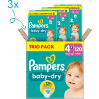 Afbeelding van Pampers Baby-dry luiers trio pack maat 4+