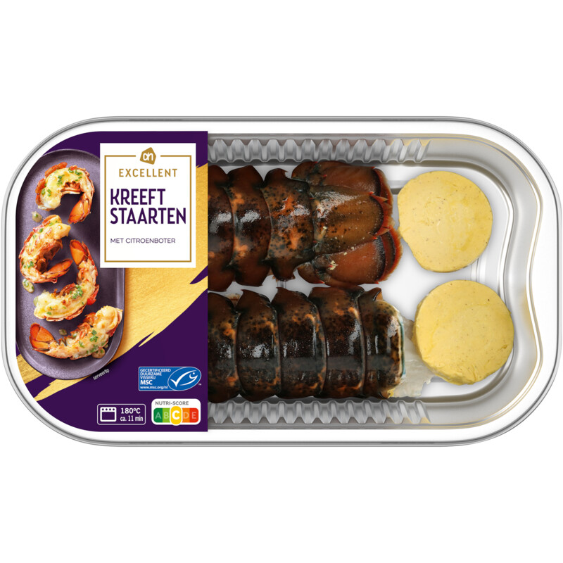 Een afbeelding van AH Excellent Kreeftstaarten met citroenboter
