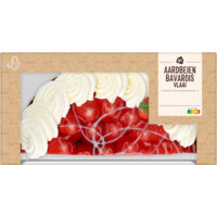 Afbeelding van Aardbeien bavaroise vlaai half