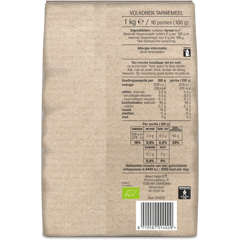 Een afbeelding van AH Biologisch Tarwemeel