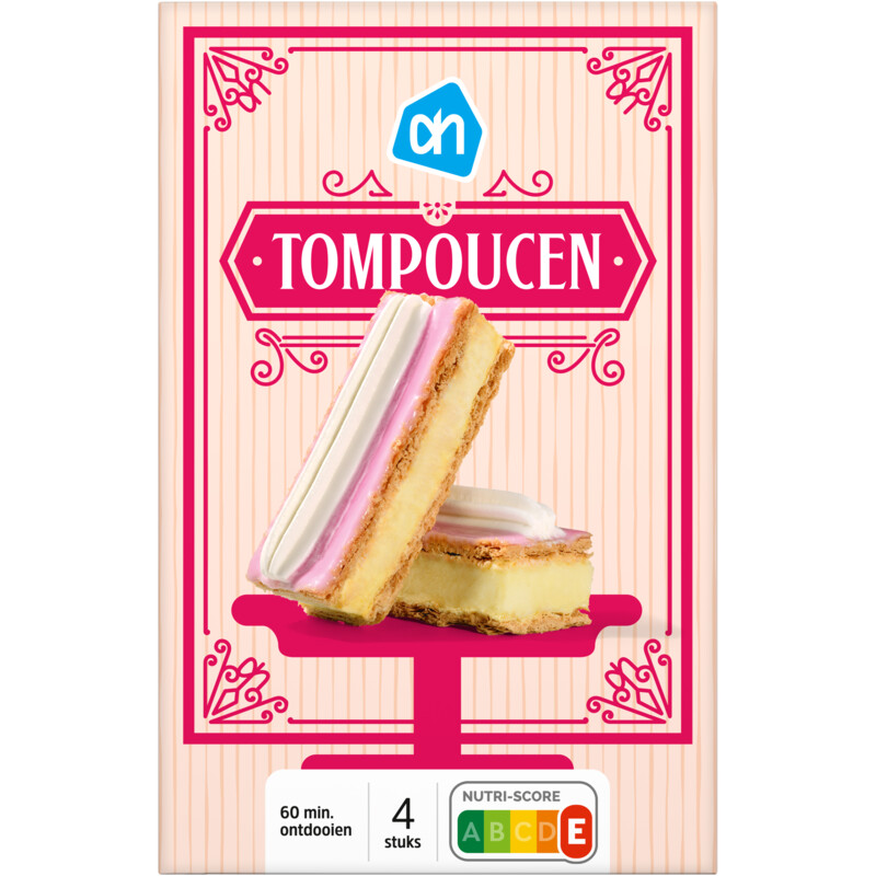 Een afbeelding van AH Roze streep tompoucen