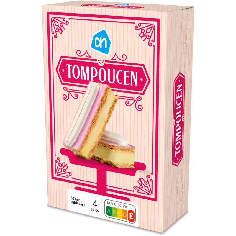 Een afbeelding van AH Roze streep tompoucen