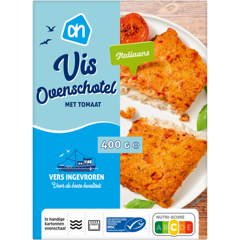 Een afbeelding van AH Vis ovenschotel met tomaat