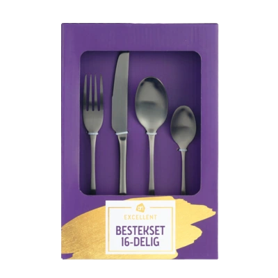 pdp-image-AH Bestekset 16-delig mat zwart