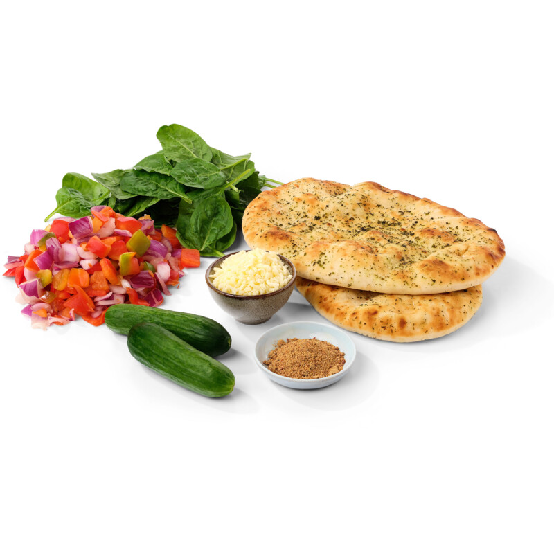 Een afbeelding van AH Gesneden verspakket naan pizza