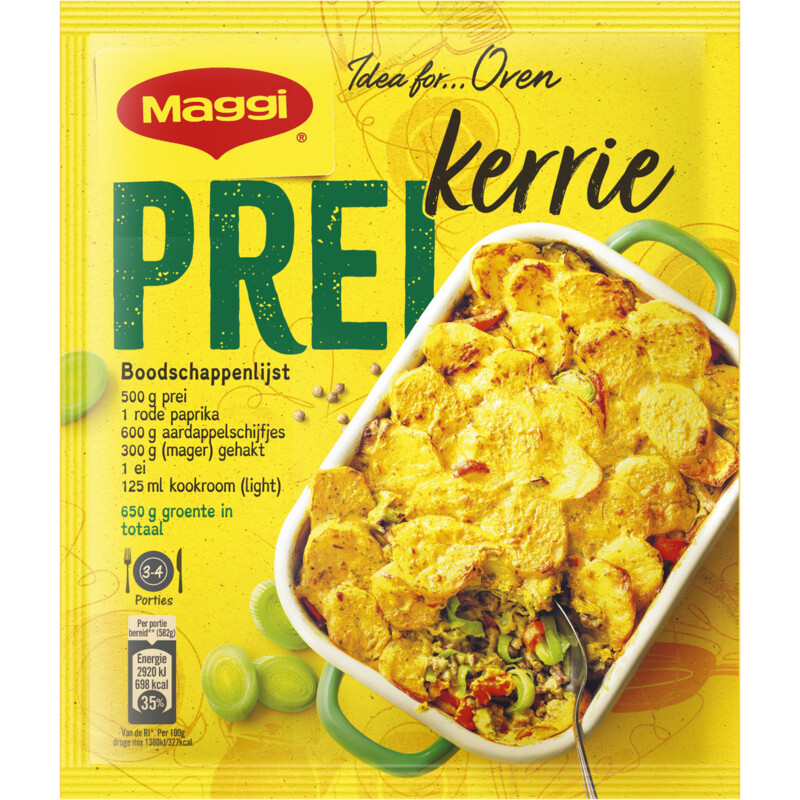 Een afbeelding van Maggi Ovenschotel prei kerrie