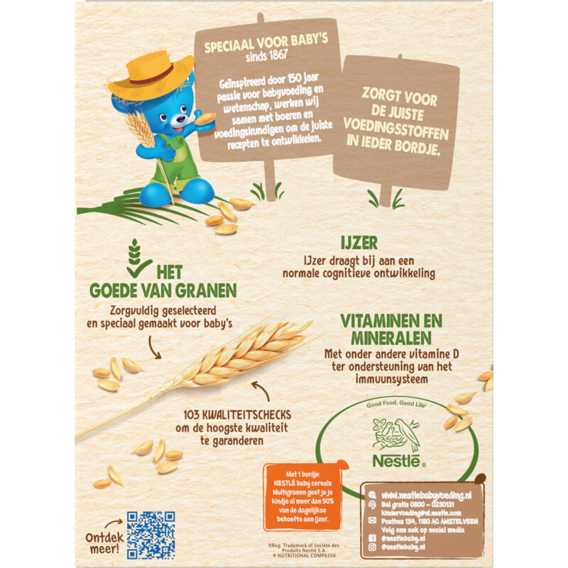 Een afbeelding van Nestlé Baby cereals multigranen 6m+