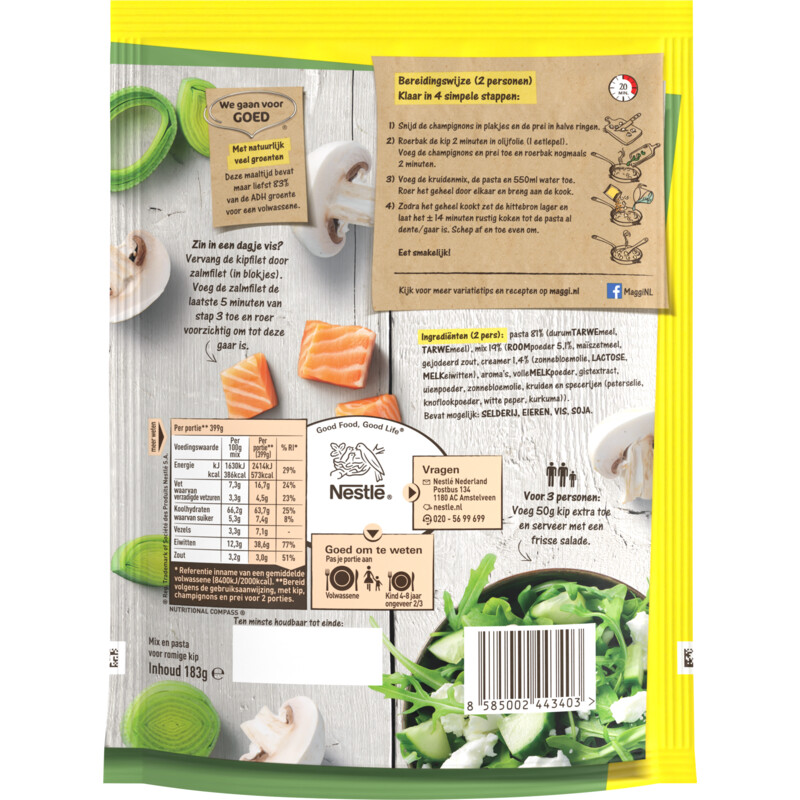 Een afbeelding van Maggi Roerbakpasta romige kip