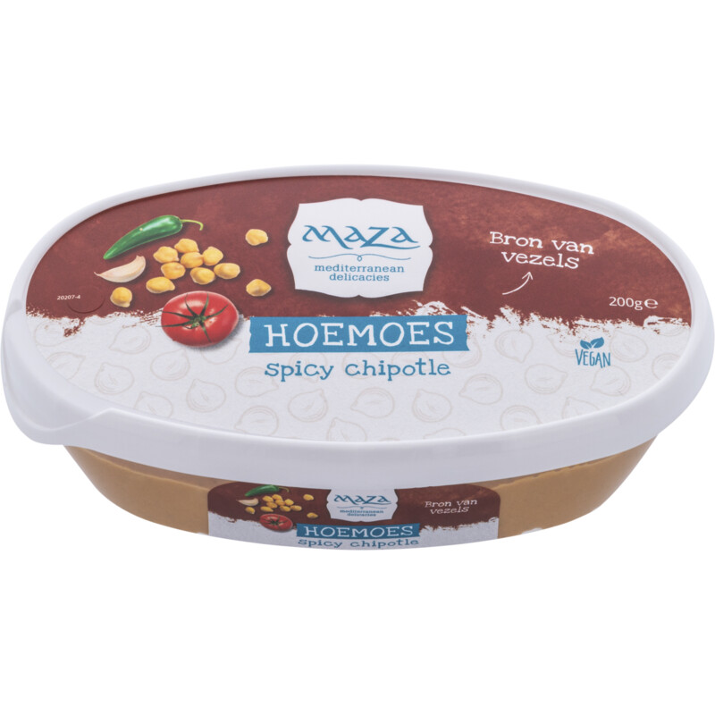 Een afbeelding van Maza Hoemoes spicy chipotle