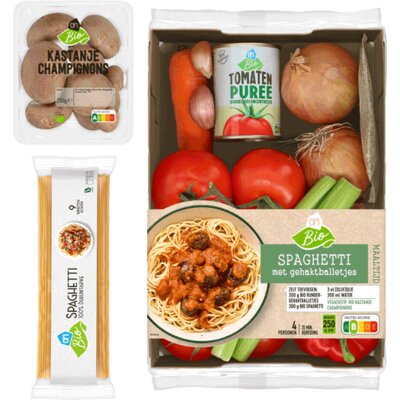 pdp-image-AH Biologisch Vega Spaghetti Gehaktballetje Verspakket