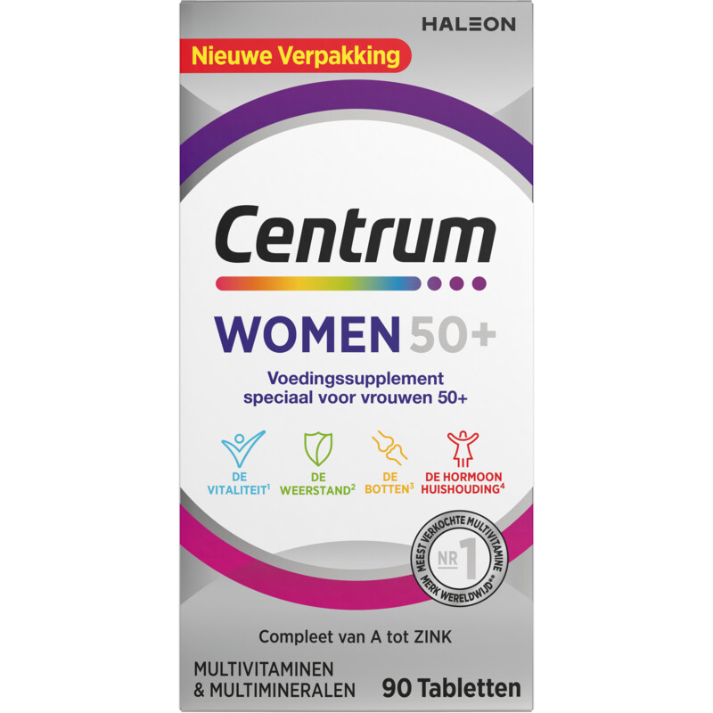 Een afbeelding van Centrum Women 50+ multivitaminen tabletten