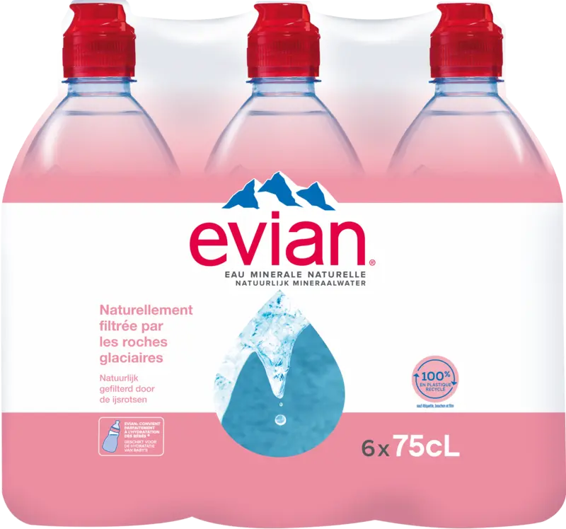 Evian Mineraalwater 6-pack bel