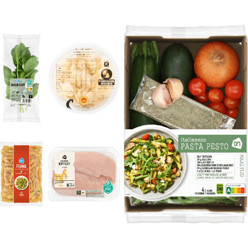 Een afbeelding van AH Italiaanse Pasta Pesto Verspakket