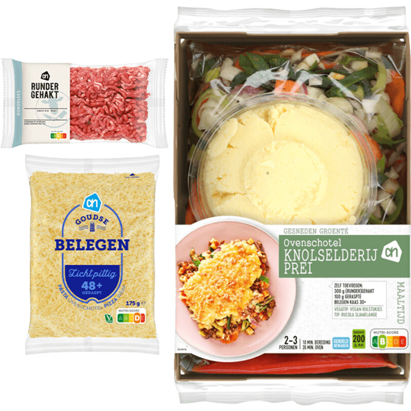 Een afbeelding van AH Gesneden Knolselderij Prei Verspakket