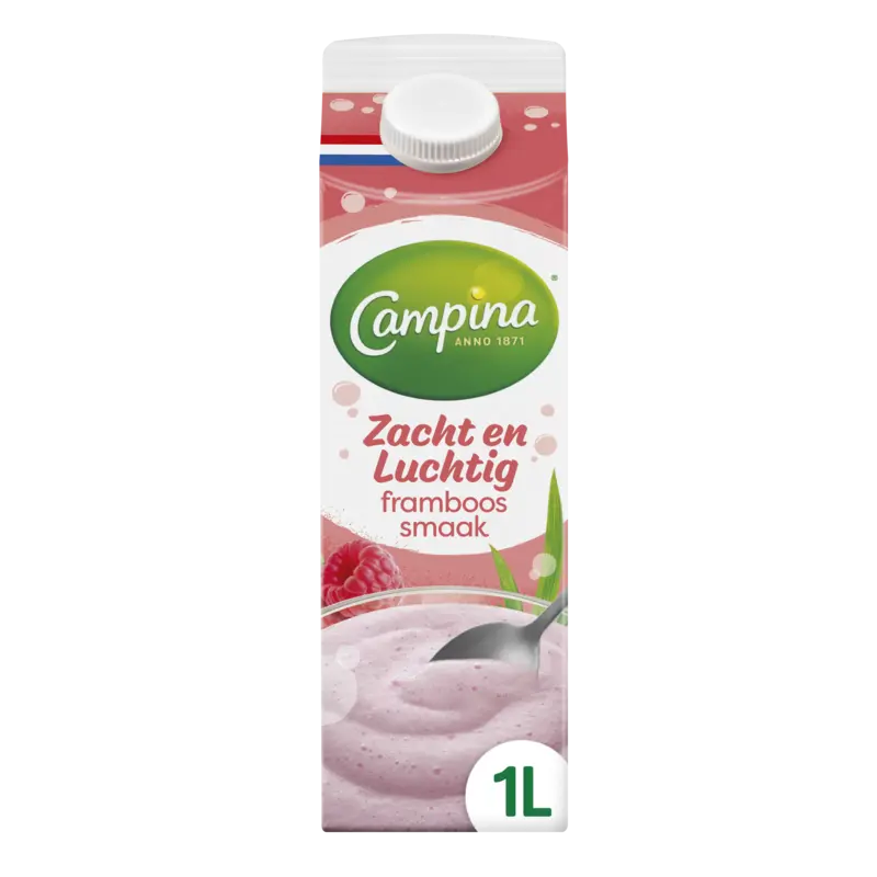 Campina Zacht en luchtig framboos smaak