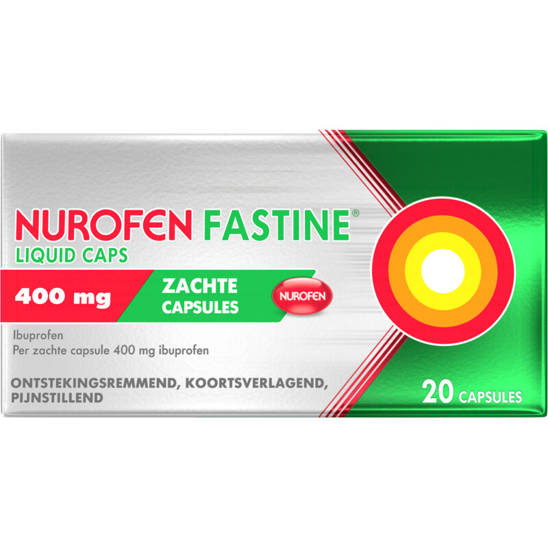 Een afbeelding van Nurofen Fastcaps 400mg zachte capsules