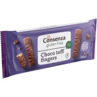Een afbeelding van Consenza Choco teff fingers