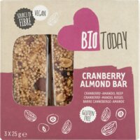 Een afbeelding van BioToday Cranberry-amandel reep