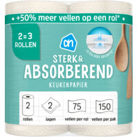 Een afbeelding van AH Keukenpapier sterk & abs 2=3 rollen