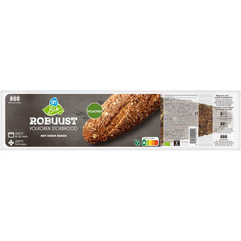 Een afbeelding van AH Biologisch Robuust volkoren stokbrood