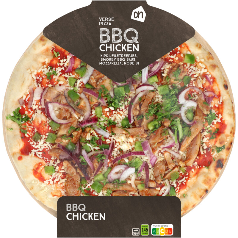 Een afbeelding van AH Verse pizza BBQ chicken