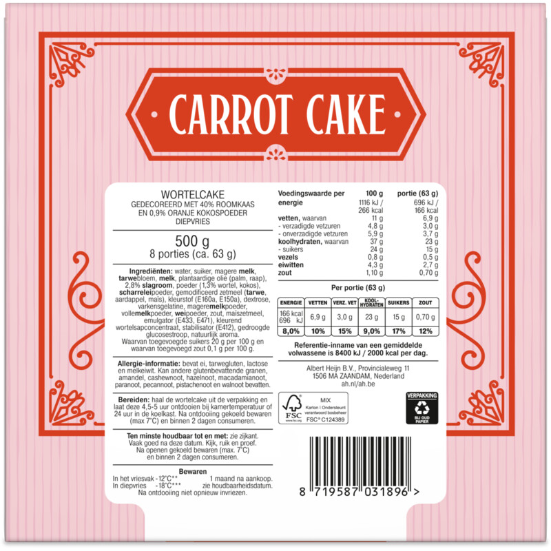 Een afbeelding van AH Carrot cake
