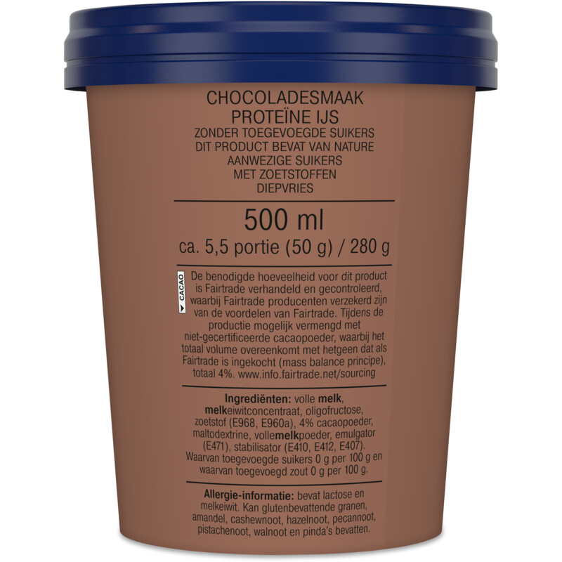 Een afbeelding van AH Schepijs proteine chocoladesmaak