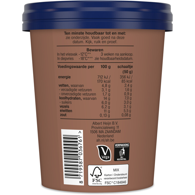 Een afbeelding van AH Schepijs proteine chocoladesmaak
