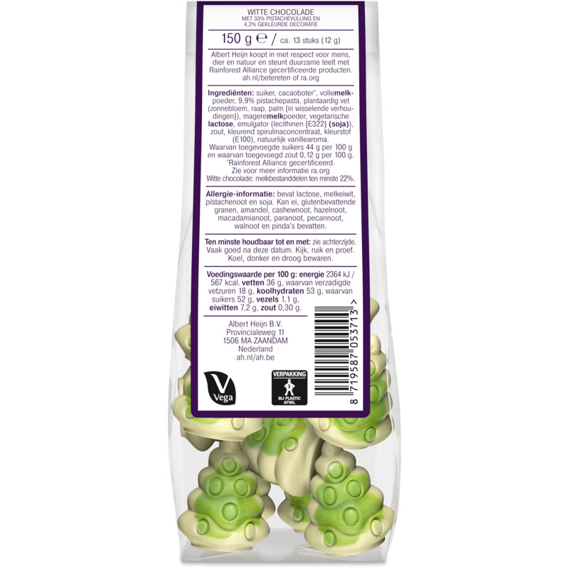 Een afbeelding van AH Excellent Gevulde boompjes wit pistache