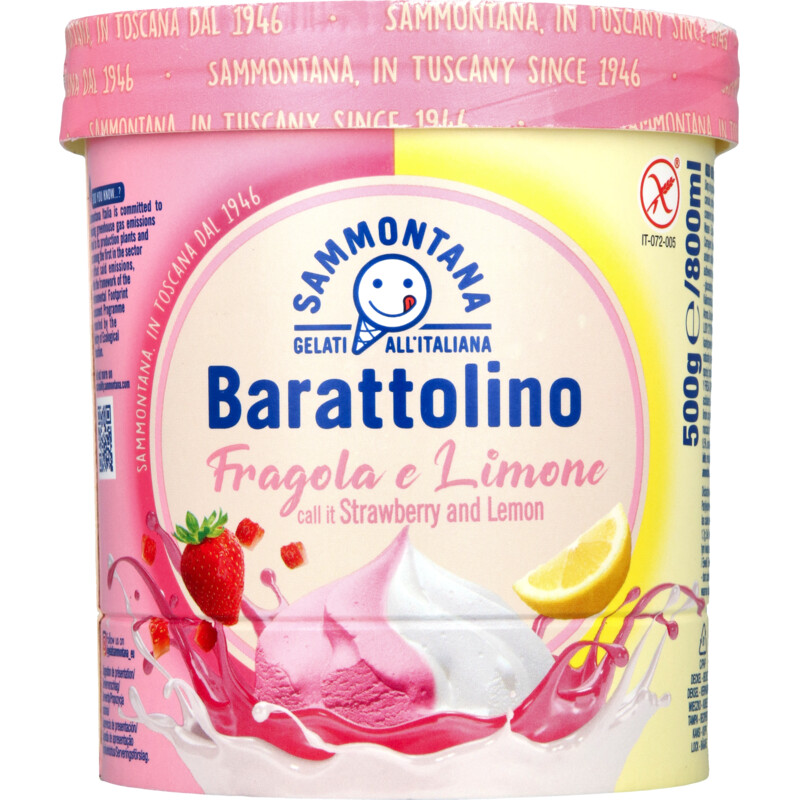 Een afbeelding van Sammontana Barattolino strawberry and lemon