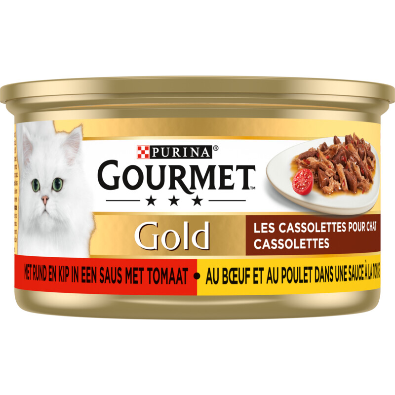 Een afbeelding van Gourmet Gold cassolettes met rund & kip