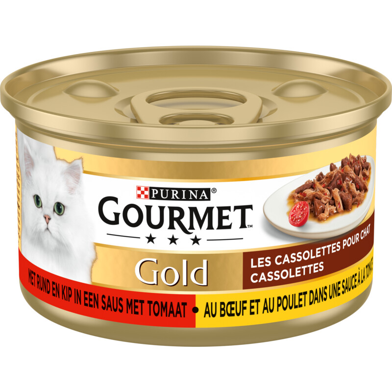 Een afbeelding van Gourmet Gold cassolettes met rund & kip