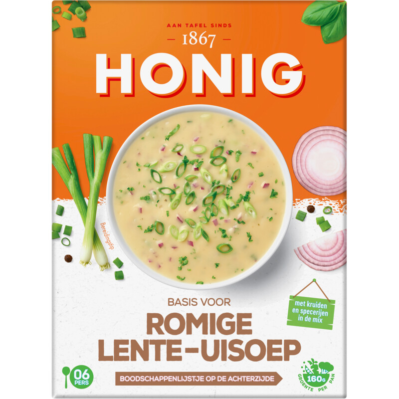 Een afbeelding van Honig Basis voor romige lente-uisoep