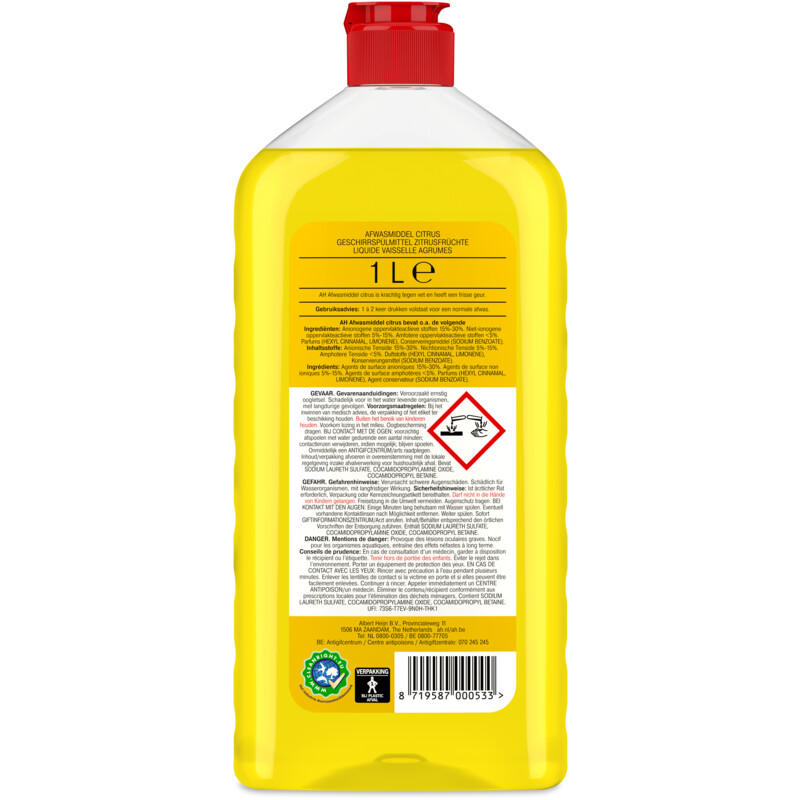 Een afbeelding van AH Afwasmiddel citrus