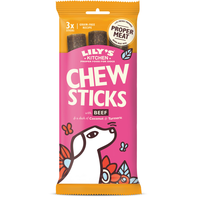 Een afbeelding van Lily's Kitchen Chew sticks with beef and potato co
