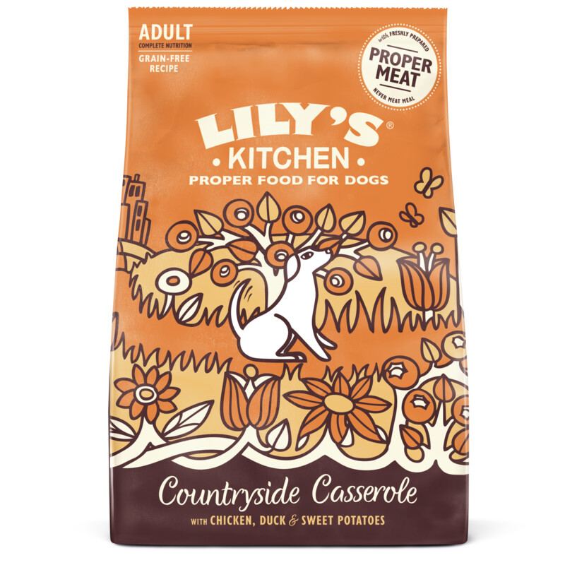 Een afbeelding van Lily's Kitchen Countryside casserole met kip en eend
