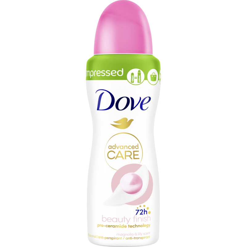 Een afbeelding van Dove Spray beauty finish compressed