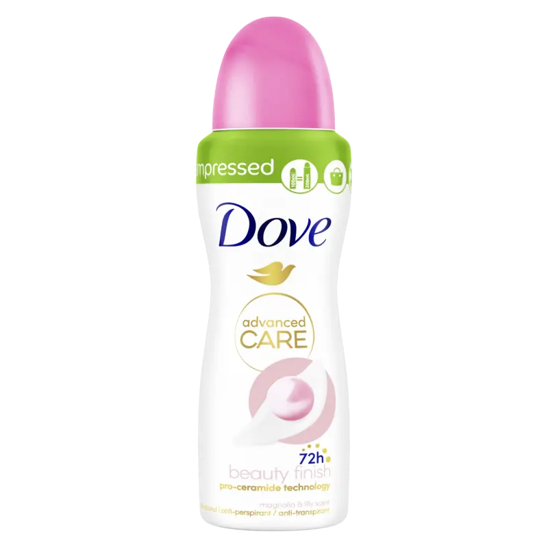 Dove Spray beauty finish compressed