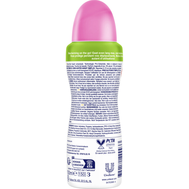 Een afbeelding van Dove Spray beauty finish compressed
