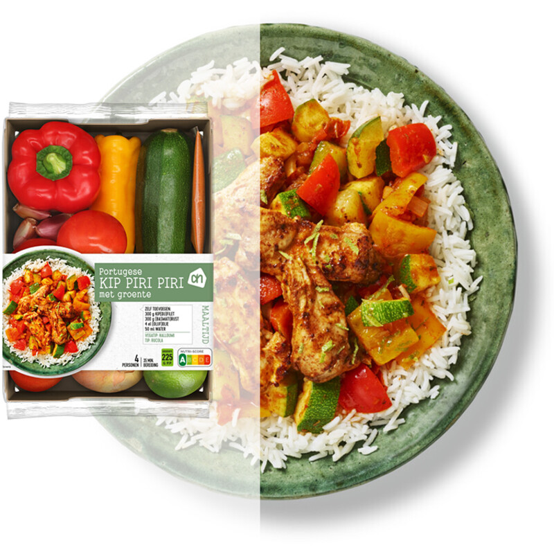 Een afbeelding van AH Portugese Kip Piri Piri Verspakket